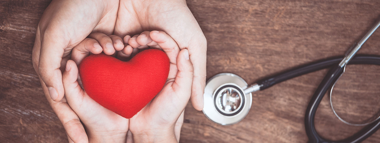 hand holding a heart toy