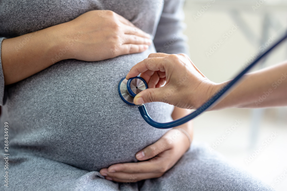 stethoscope on baby bump